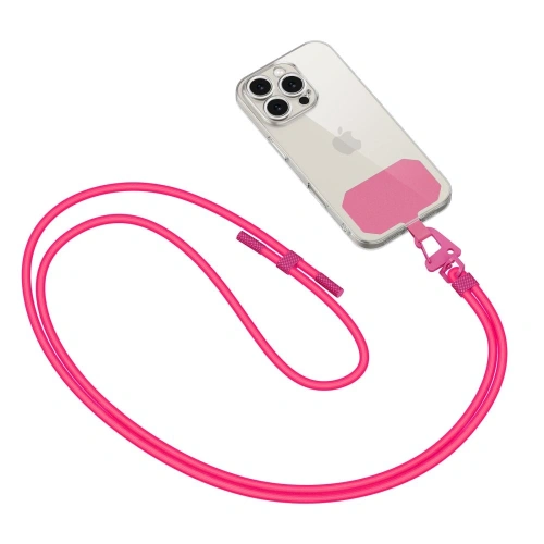 Smycz do telefonu Tech-Protect C5s Rope Crossbody Strap Neon Pink - Smycze - Tech-Protect