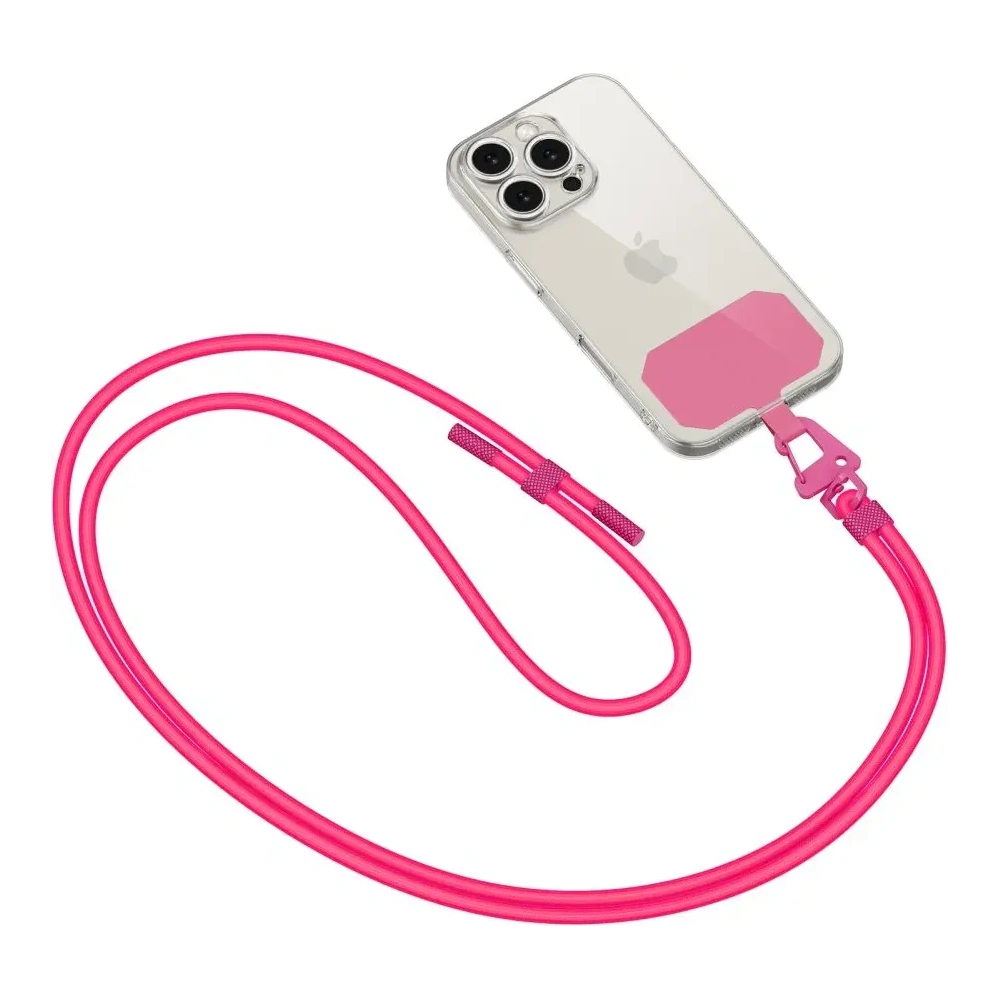 Hurtownia GSM - Smyčka na telefon Tech-Protect C5s Rope Crossbody Strap Neon Pink - THP3035 - {ean13} - Hurt