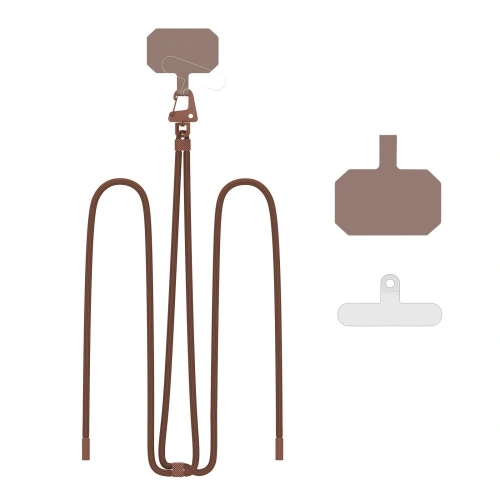 Smycz do telefonu Tech-Protect C5s Rope Crossbody Strap Chocolate Brown - Smycze - Tech-Protect
