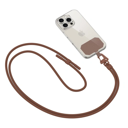 Smycz do telefonu Tech-Protect C5s Rope Crossbody Strap Chocolate Brown - Smycze - Tech-Protect
