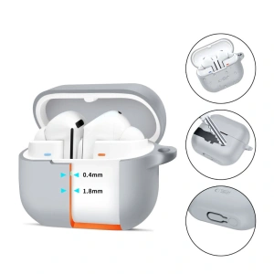 Wholesale Case Tech-Protect Silicone Hook Samsung Galaxy Buds 3 / 3 Pro Crayon Grey - THP3039 - {ean13} - Hurt