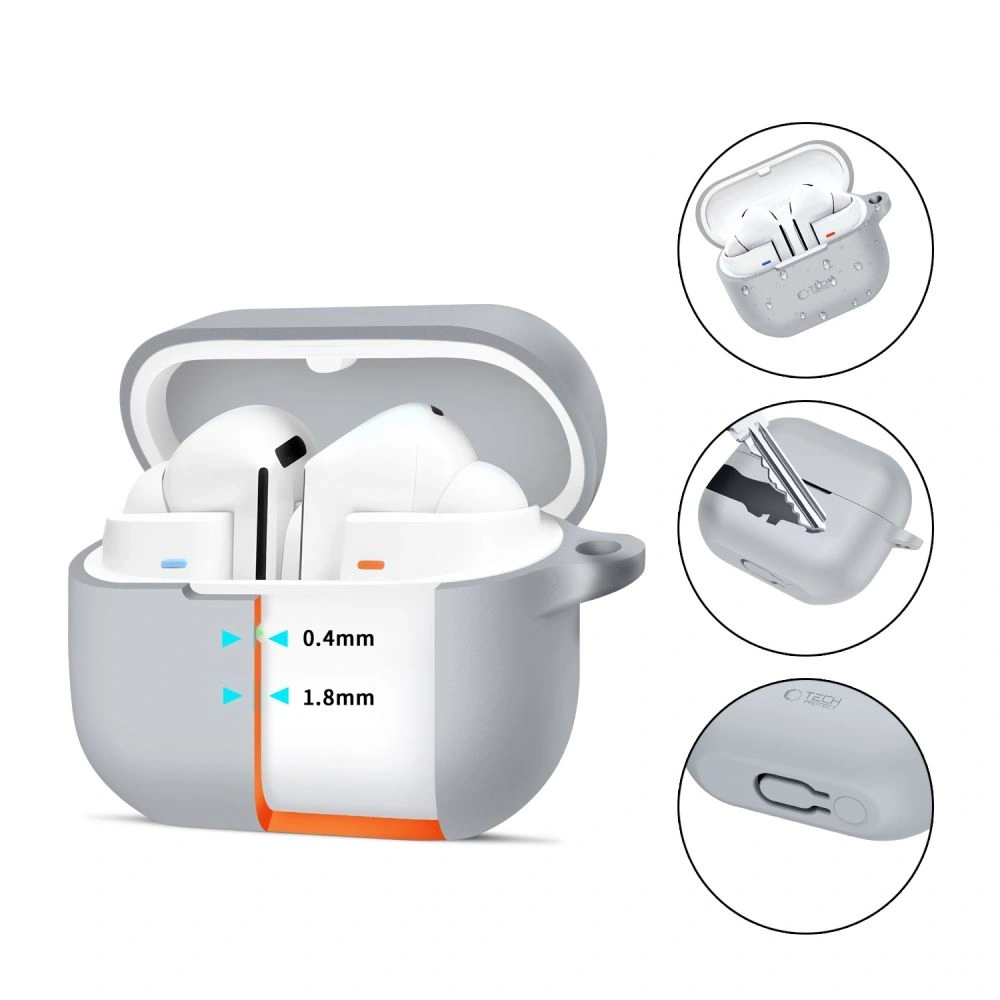 Hurtownia GSM - Tech-Protect Samsung Fall Silikon Haken Galaxy Buds 3 / 3 Pro Buntstift grau - THP3039 - {ean13} - Hurt