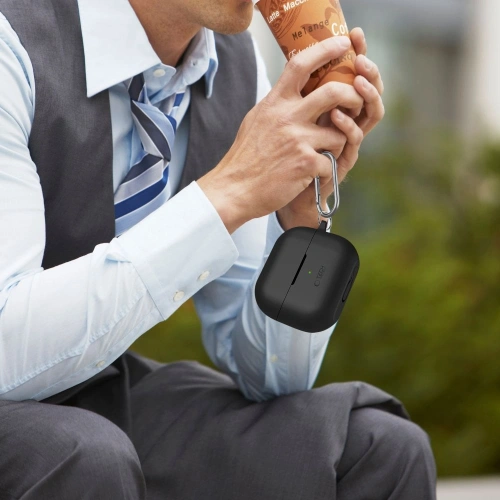 Etui Tech-Protect Silicone Hook Samsung Galaxy Buds 3 / 3 Pro Crayon Grey - Galaxy Buds - Tech-Protect