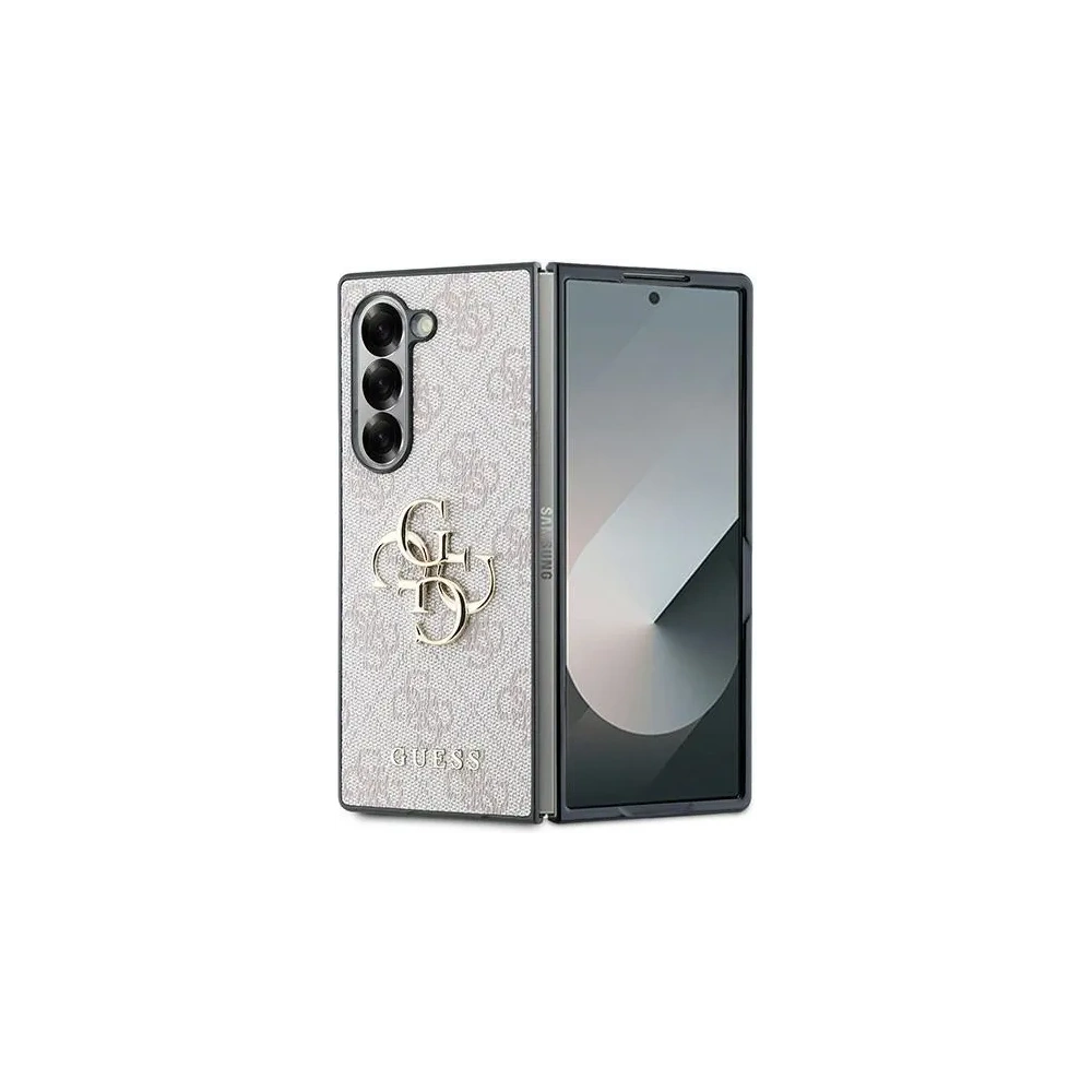 Wholesale Case Guess GUHCZFD64GMGPI Samsung Galaxy Z Fold6 Leather 4G Metal Logo pink - GUE3444 - {ean13} - Hurt