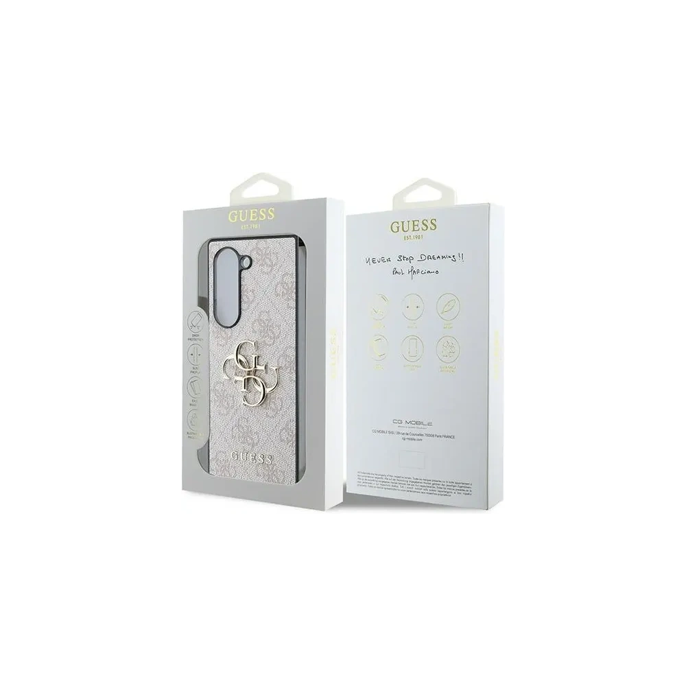 Wholesale Case Guess GUHCZFD64GMGPI Samsung Galaxy Z Fold6 Leather 4G Metal Logo pink - GUE3444 - {ean13} - Hurt