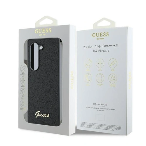 Etui Guess GUHCZFD6HGGSHK Samsung Galaxy Z Fold6 4G Glitter Script czarny - Galaxy Z Fold 6 - Guess