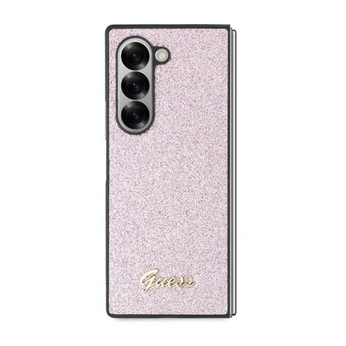 Etui Guess GUHCZFD6HGGSHP Samsung Galaxy Z Fold6 hardcase 4G Glitter Script różowy - Galaxy Z Fold 6 - Guess