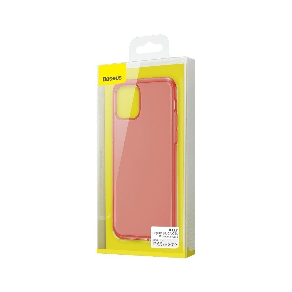 Wholesale Baseus Jelly Liquid Silica Gel Protective Case For iPhone 11 Pro 6.5inch Transparent Red - BSU876RED - {ean13} - Hurt