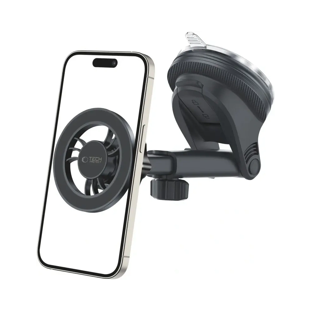 Hurtownia GSM - Suport auto pentru grilă / parbriz / cabină Tech-Protect N56 Magnetic MagSafe Negru - THP3048 - {ean13} - Hurt