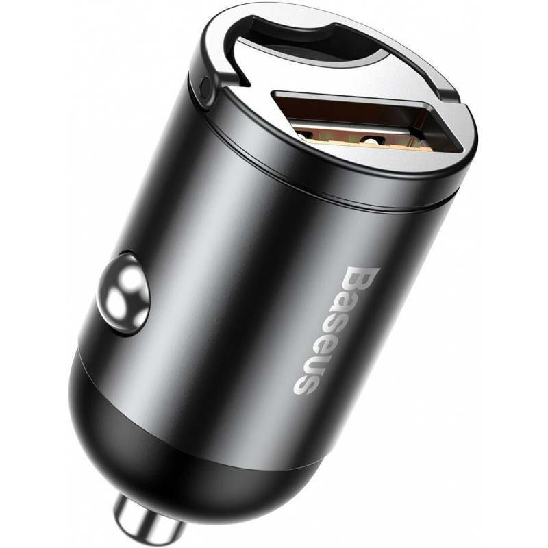 Baseus Distributor - 6953156297883 - BSU883GRY - Baseus Tiny Star Mini Quick Charge Car Charger USB Port 30W Grey - B2B homescreen