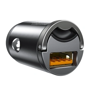Hurtownia GSM - Mini ładowarka samochodowa Baseus Tiny Star, USB, QC 3.0, 30W (szara) - BSU883GRY - {ean13} - Hurt