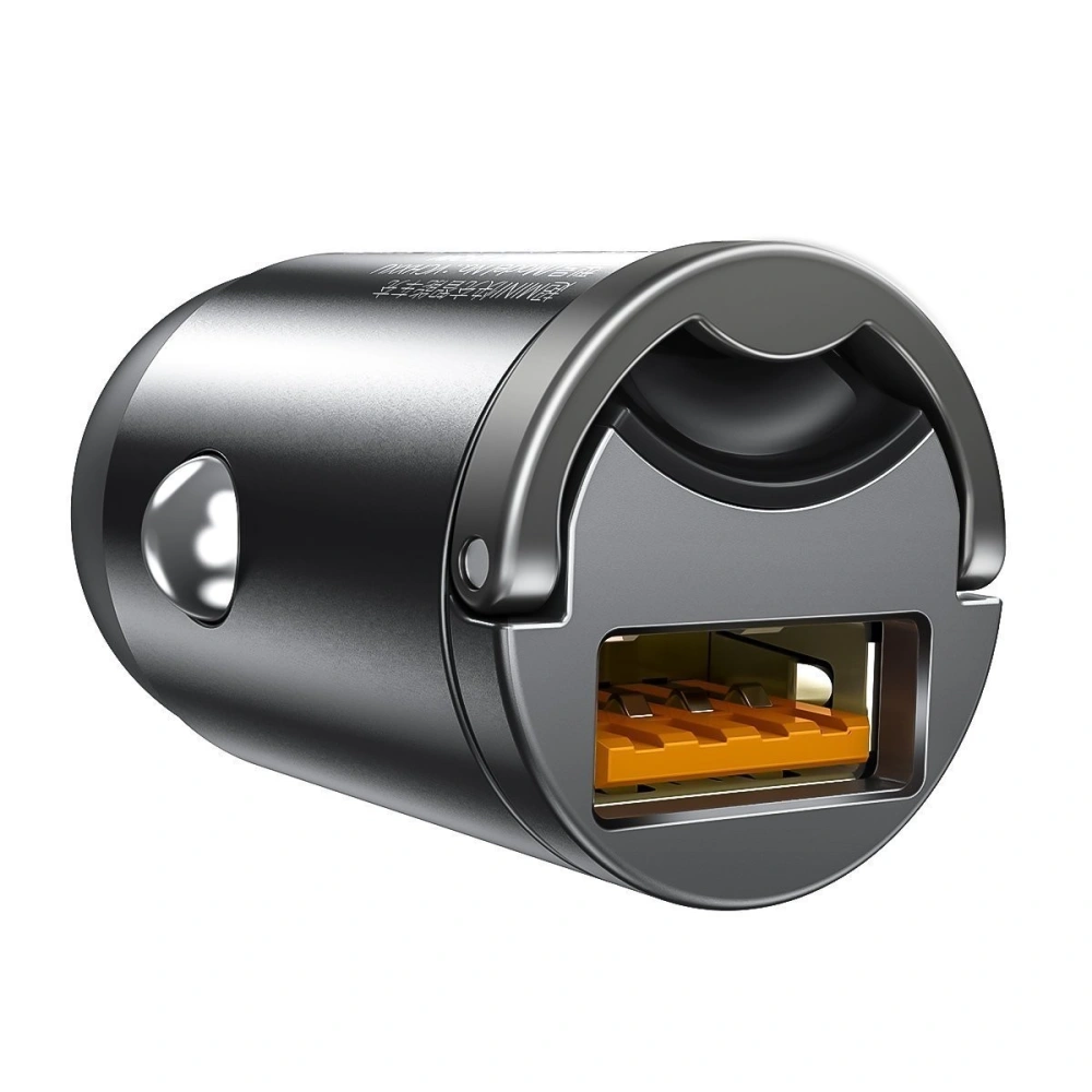 Hurtownia GSM - Mini ładowarka samochodowa Baseus Tiny Star, USB, QC 3.0, 30W (szara) - BSU883GRY - {ean13} - Hurt