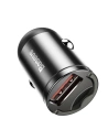 Hurtownia GSM - Mini ładowarka samochodowa Baseus Tiny Star, USB, QC 3.0, 30W (szara) - BSU883GRY - {ean13} - Hurt