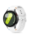 Tech-Protect Silicone Sport Strap for Samsung Galaxy Watch 4/5/5 Pro/6/7/FE White