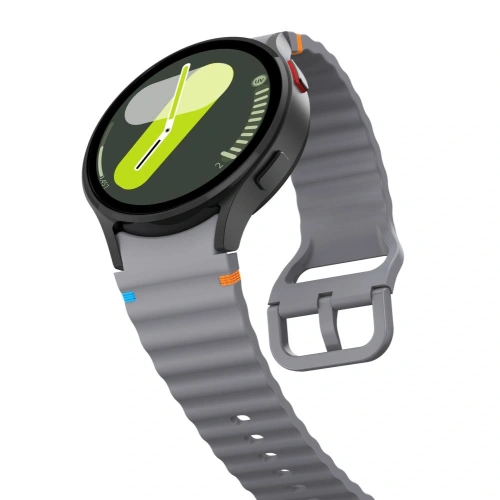 Pasek Tech-Protect Silicone Sport Samsung Galaxy Watch 4/5/5 Pro/6/7/FE Crayon Grey