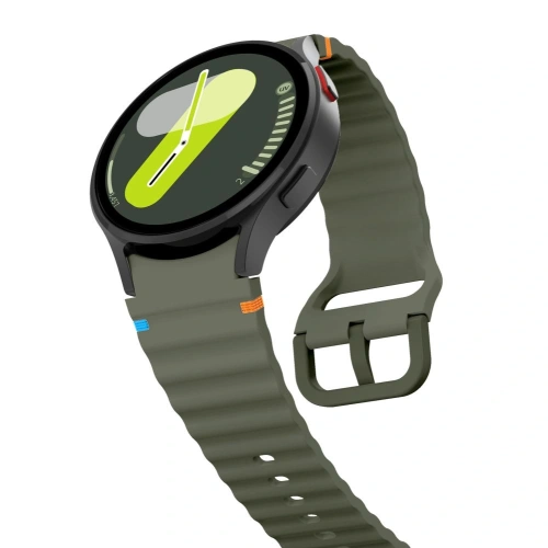 Pasek Tech-Protect Silicone Sport Samsung Galaxy Watch 4/5/5 Pro/6/7/FE Army Green