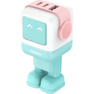 Hurtownia GSM - Síťová nabíječka UGREEN Nexode Robot GaN USB-A, 2xUSB-C 65W růžovo-modrá - UGR1892 - {ean13} - Hurt