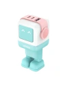 UGREEN Nexode Robot GaN USB-A Wall Charger, 2xUSB-C 65W pink-blue