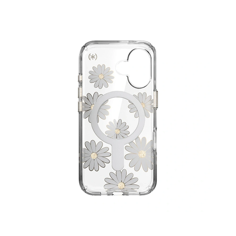 Wholesale Case Speck Presidio Lux ClickLock & MagSafe Apple iPhone 16 (Sunshine Daisies / Clear / Gold) - SPK615 - {ean13} - Hurt
