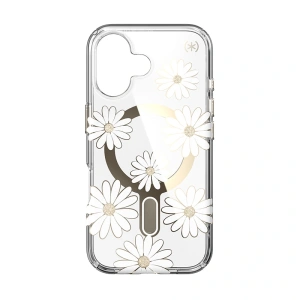 Hurtownia GSM - Etui Speck Presidio Lux ClickLock & MagSafe Apple iPhone 16 (Slunečnicové květiny / Čirý / Zlatý) - SPK615 - {ean13} - Hurt