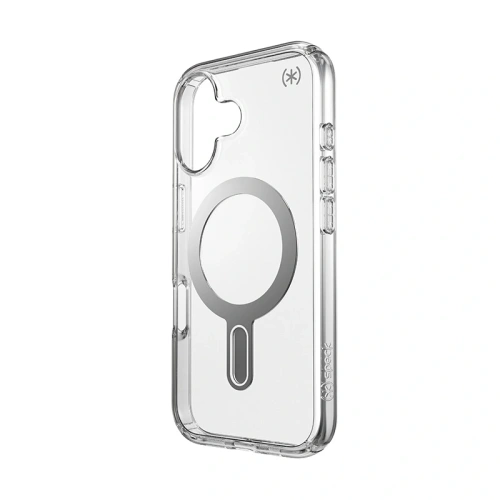Etui Speck Presidio Perfect-Clear ClickLock & MagSafe Apple iPhone 16 (Clear / Chrome Finish / Serene Silver) - iPhone 16 - Speck