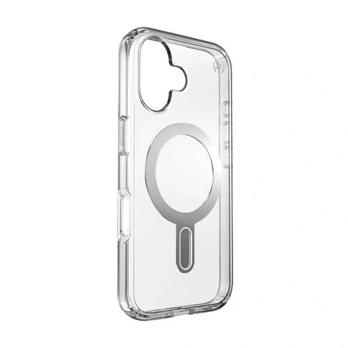 Etui Speck Presidio Perfect-Clear ClickLock & MagSafe Apple iPhone 16 (Clear / Chrome Finish / Serene Silver) - iPhone 16 - Speck
