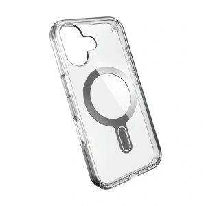 Hurtownia GSM - Etui Speck Presidio Perfect-Clear ClickLock & MagSafe Apple iPhone 16 (Čirý / Chrome povrch / Klidná stříbrná) - SPK616 - {ean13} - Hurt