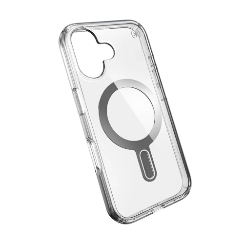 Etui Speck Presidio Perfect-Clear ClickLock & MagSafe Apple iPhone 16 (Clear / Chrome Finish / Serene Silver) - iPhone 16 - Speck