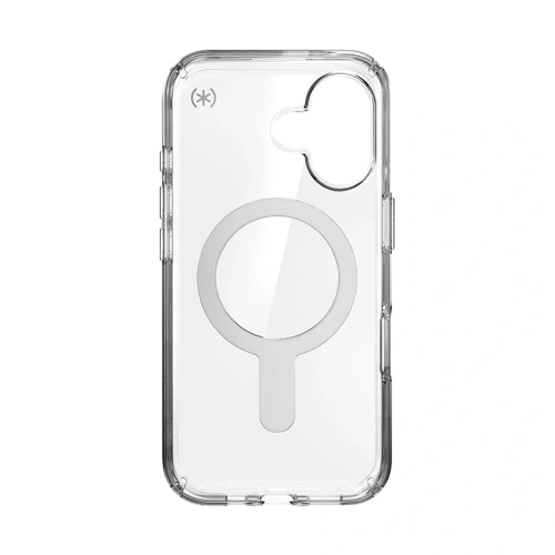 Etui Speck Presidio Perfect-Clear ClickLock & MagSafe Apple iPhone 16 (Clear / Chrome Finish / Serene Silver) - iPhone 16 - Speck