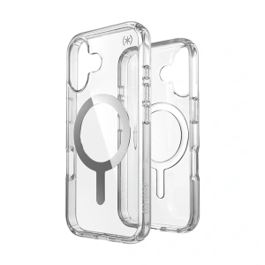 Hurtownia GSM - Etui Speck Presidio Perfect-Clear MagSafe Apple iPhone 16 (Transparent / Finisaj Cromat / Argint Serafic) - SPK617 - {ean13} - Hurt