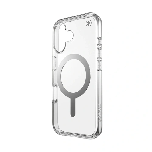 Etui Speck Presidio Perfect-Clear MagSafe Apple iPhone 16 (Clear / Chrome Finish / Serene Silver) - iPhone 16 - Speck