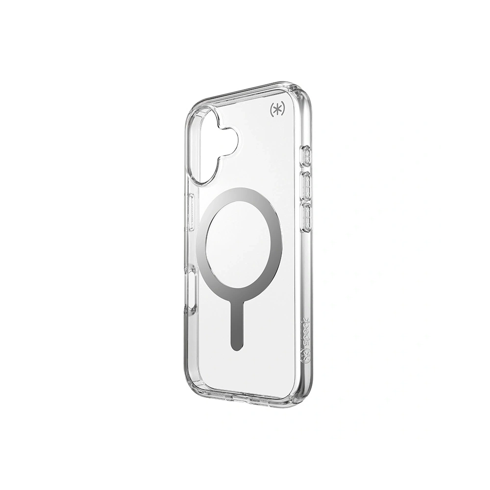 Hurtownia GSM - Etui Speck Presidio Perfect-Clear MagSafe Apple iPhone 16 (Átlátszó / Króm Bevonat / Nyugodt Ezüst) - SPK617 - {ean13} - Hurt