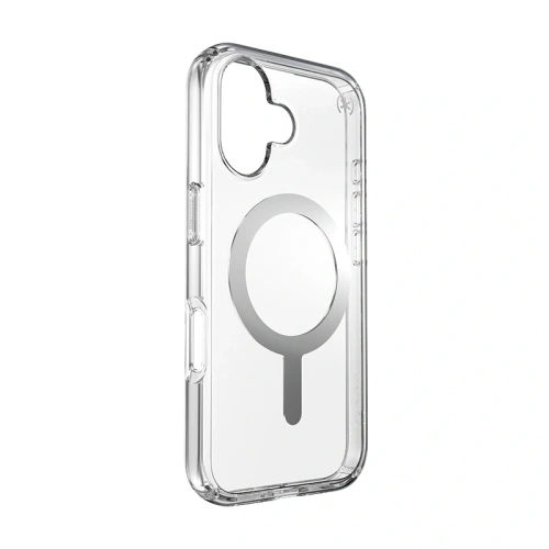 Etui Speck Presidio Perfect-Clear MagSafe Apple iPhone 16 (Clear / Chrome Finish / Serene Silver) - iPhone 16 - Speck
