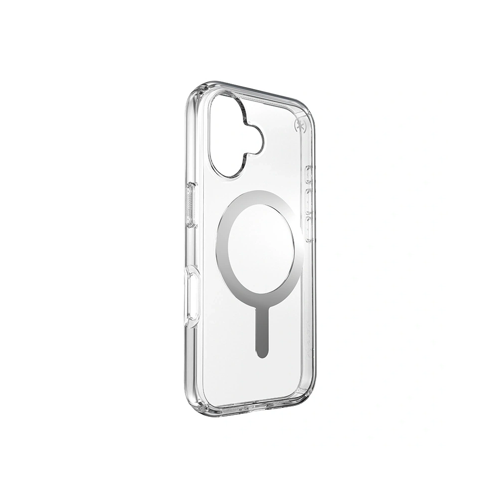 Hurtownia GSM - Etui Speck Presidio Perfect-Clear MagSafe Apple iPhone 16 (Átlátszó / Króm Bevonat / Nyugodt Ezüst) - SPK617 - {ean13} - Hurt