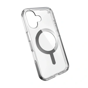 Hurtownia GSM - Etui Speck Presidio Perfect-Clear MagSafe Apple iPhone 16 (Čiré / Chromové provedení / Klidná stříbrná) - SPK617 - {ean13} - Hurt