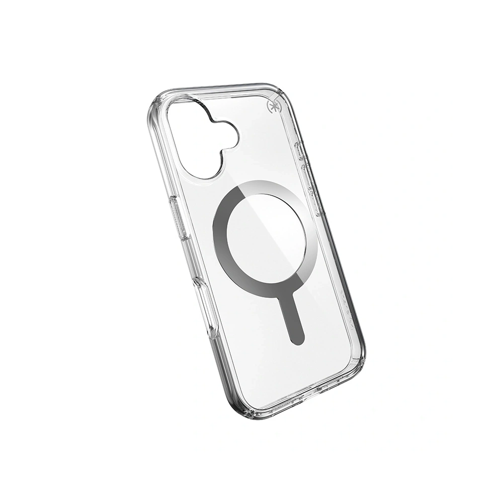 Hurtownia GSM - Etui Speck Presidio Perfect-Clear MagSafe Apple iPhone 16 (Átlátszó / Króm Bevonat / Nyugodt Ezüst) - SPK617 - {ean13} - Hurt
