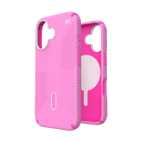 Etui Speck Presidio2 Grip ClickLock & MagSafe Apple iPhone 16 (True Pink / Shocking Pink / White) - iPhone 16 - Speck