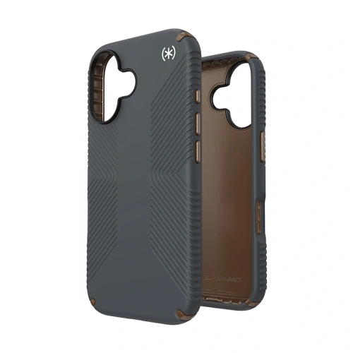 Etui Speck Presidio2 Grip Apple iPhone 16 (Charcoal Grey / Cool Bronze / White) - iPhone 16 - Speck