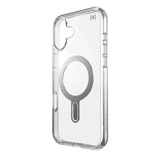 Etui Speck Presidio Perfect-Clear ClickLock & MagSafe Apple iPhone 16 Plus (Clear / Chrome Finish / Serene Silver) - iPhone 16 Plus - Speck