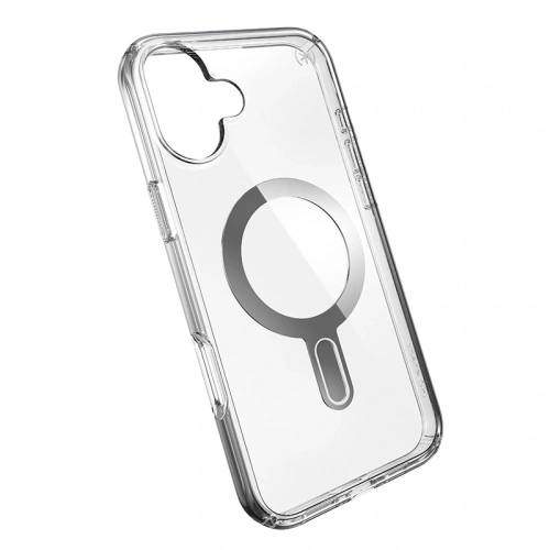 Etui Speck Presidio Perfect-Clear ClickLock & MagSafe Apple iPhone 16 Plus (Clear / Chrome Finish / Serene Silver) - iPhone 16 Plus - Speck