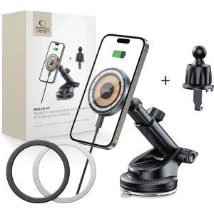 Hurtownia GSM - Urmăritor auto pentru grilă / pe geam / pe bord cu încărcător de 15W Tech-Protect Magnetic MagSafe - THP3059 - {ean13} - Hurt