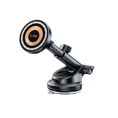 Uchwyt samochodowy do kratki / na szybę / na kokpit z ładowarką 15W Tech-Protect MM15W-V5 Magnetic MagSafe Black - na kokpit / szybę - Tech-Protect