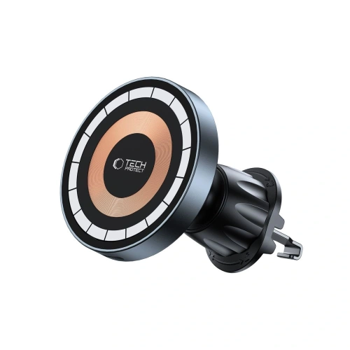 Uchwyt samochodowy do kratki / na szybę / na kokpit z ładowarką 15W Tech-Protect MM15W-V5 Magnetic MagSafe Black - na kokpit / szybę - Tech-Protect