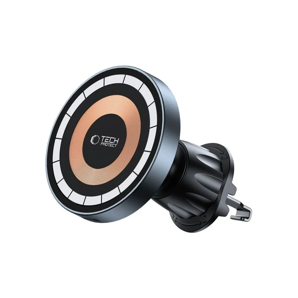 Hurtownia GSM - Uchwyt samochodowy do kratki / na szybę / na kokpit z ładowarką 15W Tech-Protect MM15W-V5 Magnetic MagSafe Black - THP3059 - {ean13} - Hurt