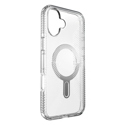 Etui Speck Presidio Perfect-Clear Grip ClickLock & MagSafe Apple iPhone 16 Plus (Clear / Chrome Finish / Serene Silver) - iPhone 16 Plus - Speck