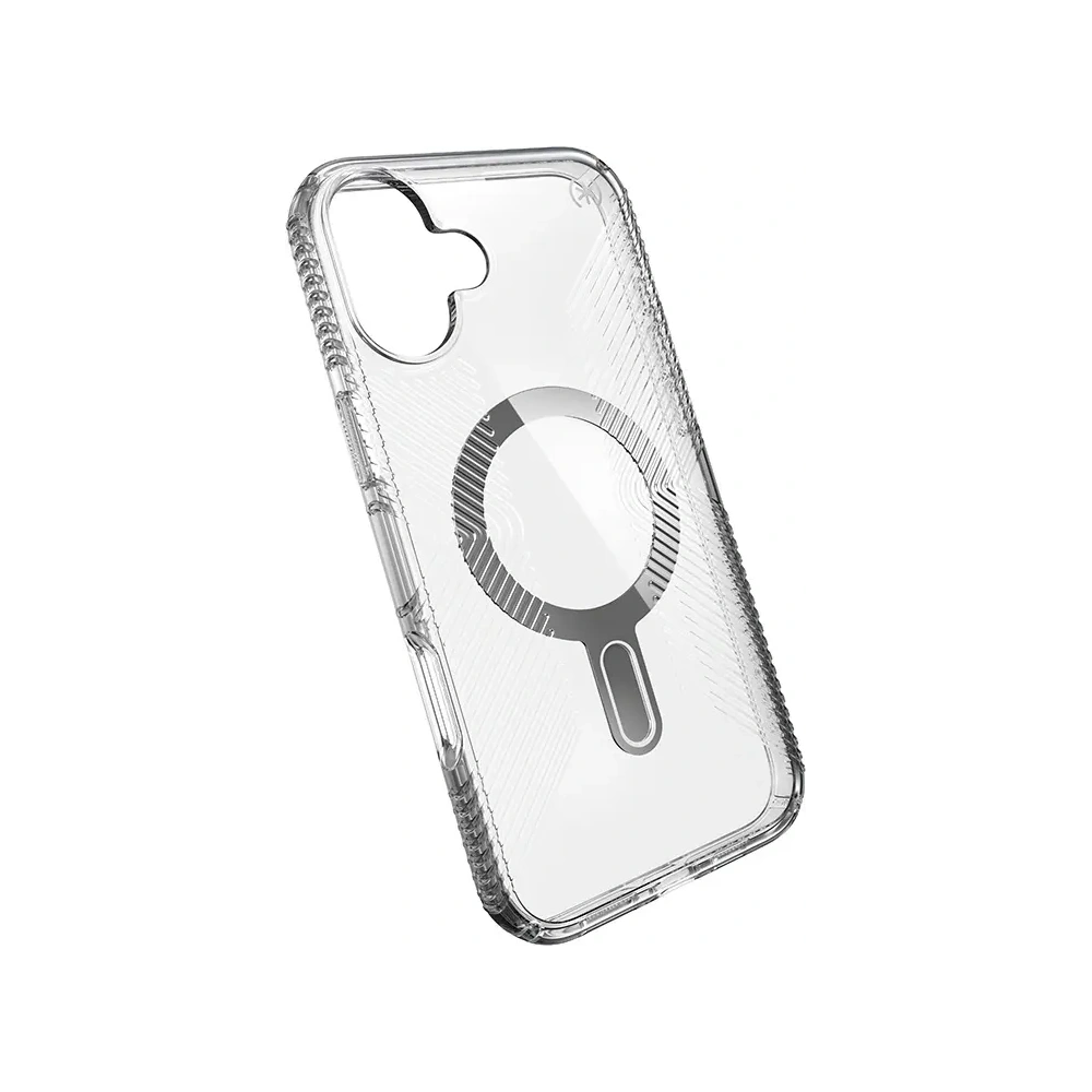 Hurtownia GSM - Case Speck Presidio Perfect-Clear Grip ClickLock & MagSafe Apple iPhone 16 Plus (Durchsichtig / Chrom-Finish / Serene Silver) - SPK635 - {ean13} - Hurt