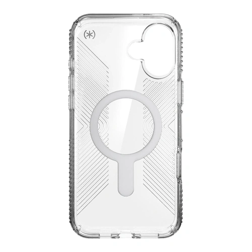 Etui Speck Presidio Perfect-Clear Grip ClickLock & MagSafe Apple iPhone 16 Plus (Clear / Chrome Finish / Serene Silver) - iPhone 16 Plus - Speck