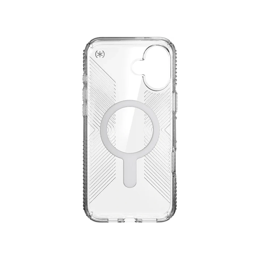 Hurtownia GSM - Case Speck Presidio Perfect-Clear Grip ClickLock & MagSafe Apple iPhone 16 Plus (Durchsichtig / Chrom-Finish / Serene Silver) - SPK635 - {ean13} - Hurt