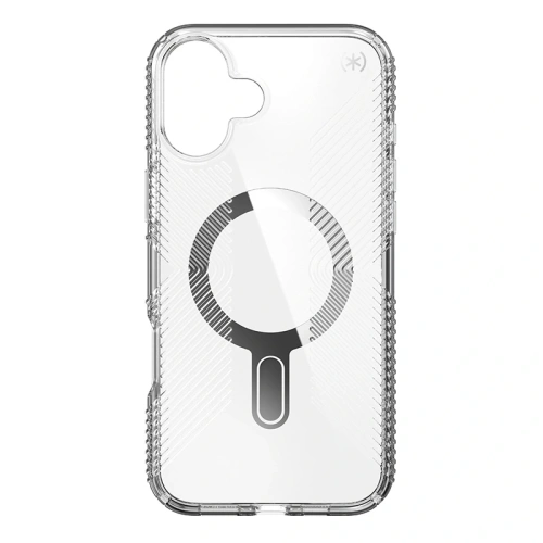 Etui Speck Presidio Perfect-Clear Grip ClickLock & MagSafe Apple iPhone 16 Plus (Clear / Chrome Finish / Serene Silver) - iPhone 16 Plus - Speck