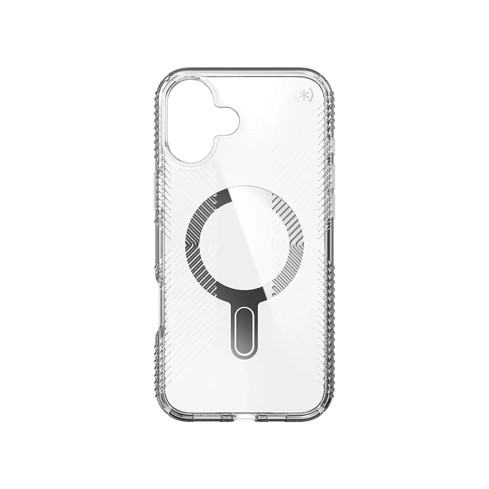 Hurtownia GSM - Case Speck Presidio Perfect-Clear Grip ClickLock & MagSafe Apple iPhone 16 Plus (Durchsichtig / Chrom-Finish / Serene Silver) - SPK635 - {ean13} - Hurt
